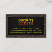 Loyalty Coffee Punch Burlap Border #2 (Achterkant)