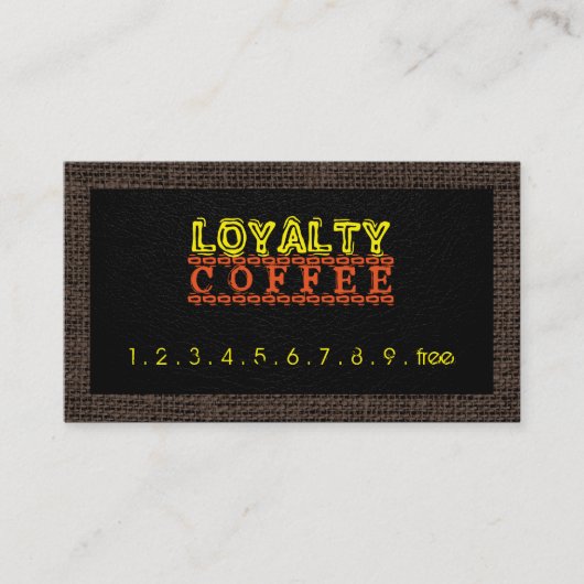 Loyalty Coffee Punch Burlap Border #2 (Voorkant)