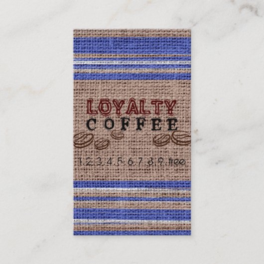 Loyalty Coffee Punch Burlap Kijk uit #4 (Voorkant)