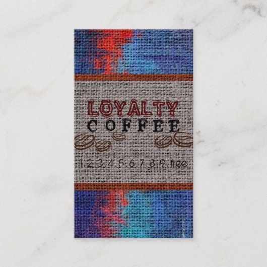Loyalty Coffee Punch Burlap Kijk uit #6 (Voorkant)