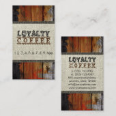 Loyalty Coffee Punch Burlap Wood Kijk uit (Voorkant / Achterkant)