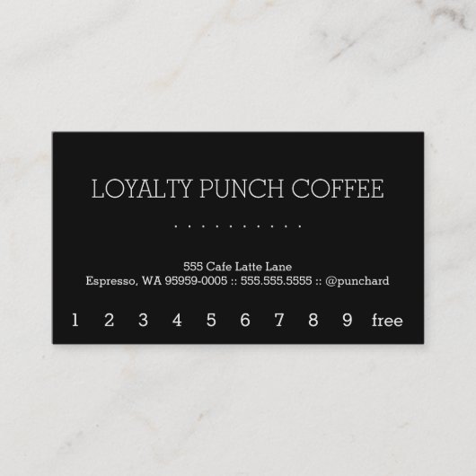 Loyalty Coffee Punch-Card Stymie (Voorkant)