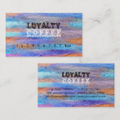 Loyalty Coffee Punch Colorful Modern Wood #15 (Voorkant / Achterkant)