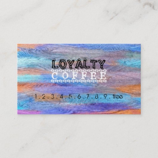 Loyalty Coffee Punch Colorful Modern Wood #15 (Voorkant)