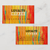 Loyalty Coffee Punch Colorful Modern Wood #5 (Voorkant / Achterkant)