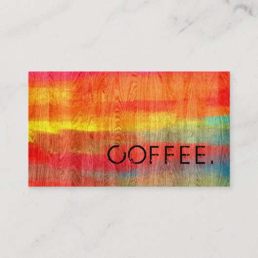 Loyalty Coffee Punch Colorful Modern Wood Kijk #11 (Voorkant)