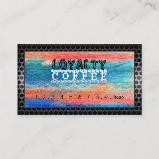 Loyalty Coffee Punch Colorful Wood #8 (Voorkant)