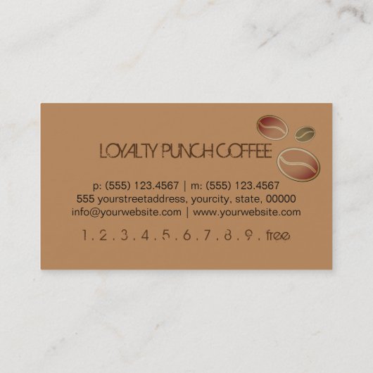 Loyalty Coffee Punch Deer Background (Achterkant)