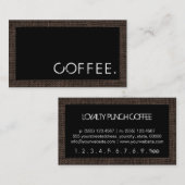 Loyalty Coffee Punch Modern Black Achtergrond (Voorkant / Achterkant)