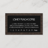 Loyalty Coffee Punch Modern Black Achtergrond (Achterkant)