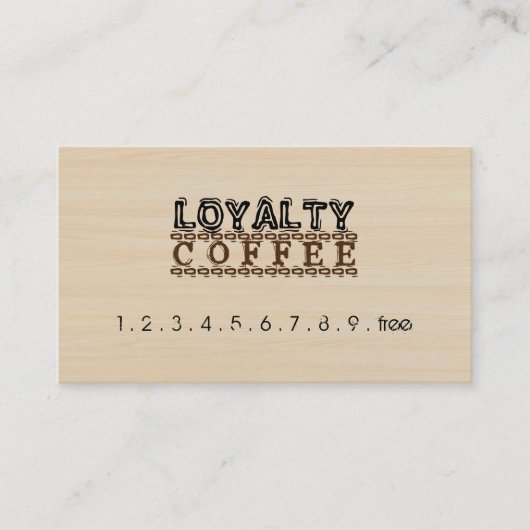 Loyalty Coffee Punch Modern Hout (Voorkant)