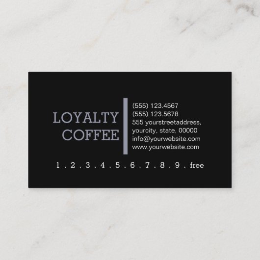 Loyalty Coffee Punch Modern Manatee (Achterkant)