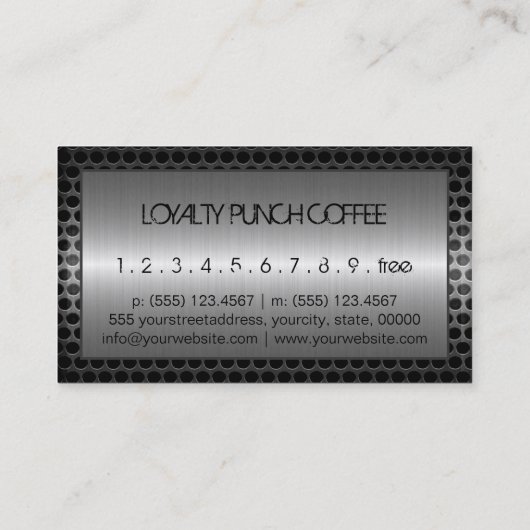 Loyalty Coffee Punch Modern Metal (Achterkant)