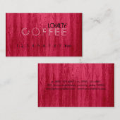 Loyalty Coffee Punch Modern Red Wood Grain (Voorkant / Achterkant)