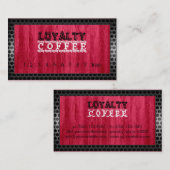 Loyalty Coffee Punch Modern Red Wood Grain #7 (Voorkant / Achterkant)