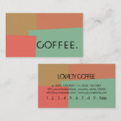 Loyalty Coffee Punch Modern Retro Color #18 (Voorkant / Achterkant)