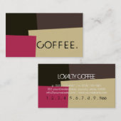 Loyalty Coffee Punch Modern Retro Color #2 (Voorkant / Achterkant)