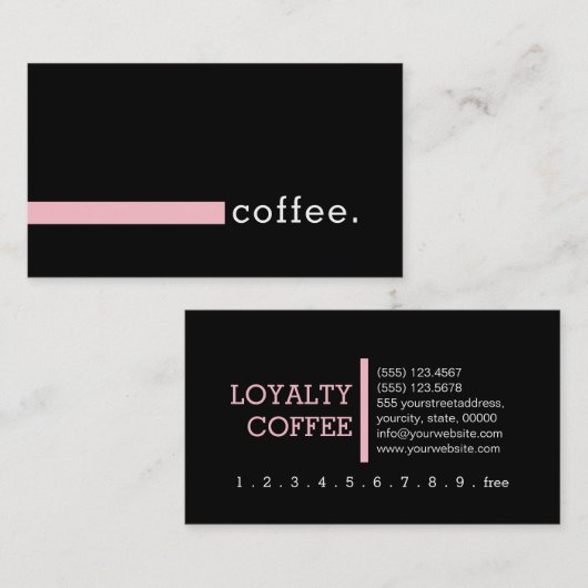 Loyalty Coffee Punch Modern Roze (Voorkant / Achterkant)