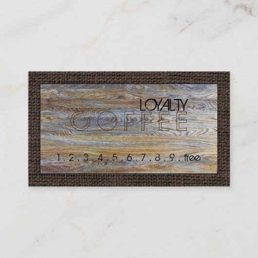 Loyalty Coffee Punch Modern Wood Grain #15 (Voorkant)