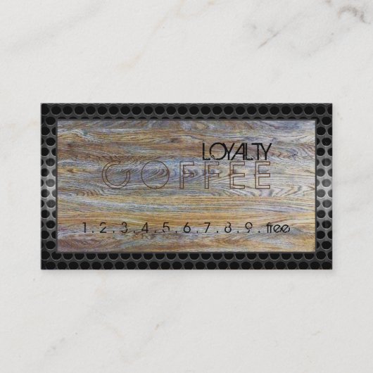 Loyalty Coffee Punch Modern Wood Grain #16 (Voorkant)