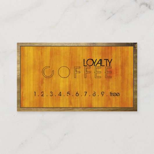 Loyalty Coffee Punch Modern Wood Grain #5 (Voorkant)