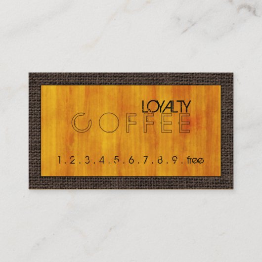 Loyalty Coffee Punch Modern Wood Grain #6 (Voorkant)