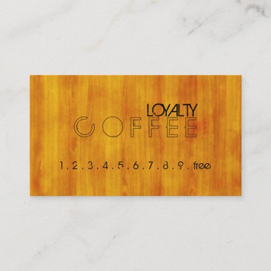 Loyalty Coffee Punch Modern Wood Grain #8 (Voorkant)