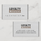 Loyalty Coffee Punch Moderne witte houtnerf (Voorkant / Achterkant)