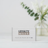 Loyalty Coffee Punch Moderne witte houtnerf (Staand voorkant)