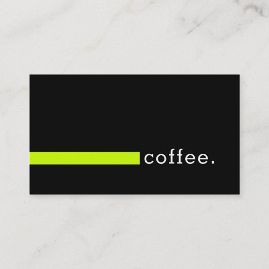 Loyalty Coffee Punch Plain Black Modern Volt (Voorkant)