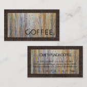 Loyalty Coffee Punch Wood Kijk Modern Burlap #12 (Voorkant / Achterkant)