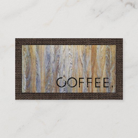 Loyalty Coffee Punch Wood Kijk Modern Burlap #12 (Voorkant)