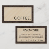 Loyalty Coffee Punch Wood Kijk Modern Burlap #2 (Voorkant / Achterkant)