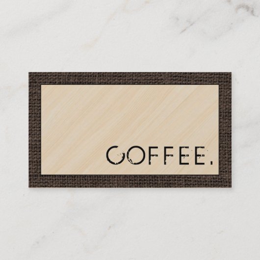 Loyalty Coffee Punch Wood Kijk Modern Burlap #2 (Voorkant)
