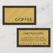 Loyalty Coffee Punch Wood Kijk Modern Burlap #6 (Voorkant / Achterkant)