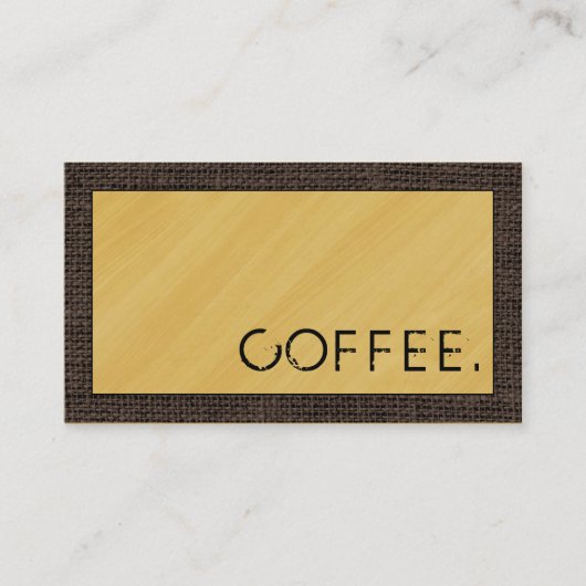 Loyalty Coffee Punch Wood Kijk Modern Burlap #6 (Voorkant)