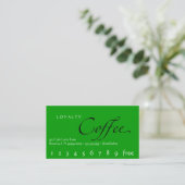 Loyalty Coffee Punchcard Green (Staand voorkant)
