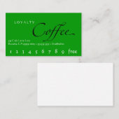 Loyalty Coffee Punchcard Green (Voorkant / Achterkant)