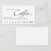 Loyalty Coffee Punchcard White met zwarte tekst (Voorkant / Achterkant)