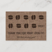 Loyalty Coffee Shop Latte Mok Beans Brown Art  Visitekaartje (Achterkant)