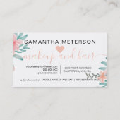 Loyalty coral peach floral waterverf hart 10 (Achterkant)