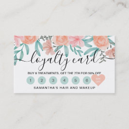 Loyalty corl peach floral waterverf hartscript