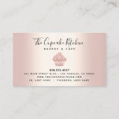 Loyalty Cupcake Bakery Chef Roos Gold Glitter Drip Visitekaartje (Achterkant)