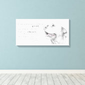 Loyalty, een Amerikaanse Staffordshire Terrier Canvas Afdruk (Insitu (Houten vloer))
