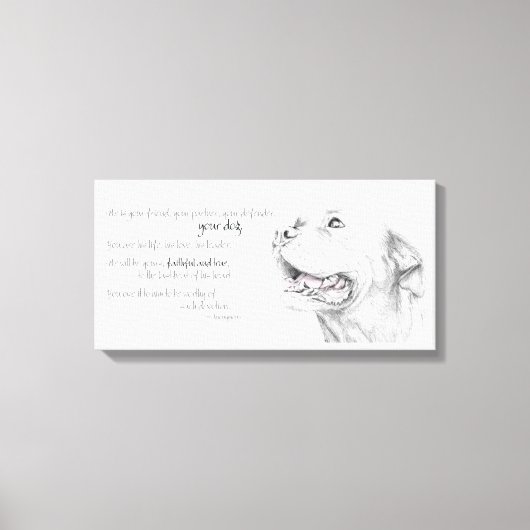 Loyalty, een Amerikaanse Staffordshire Terrier Canvas Afdruk (Voorkant)