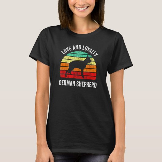Loyalty German Shepherd T-shirt (Voorkant)