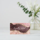 Loyalty Glitter Marble 5 Nails Lashes Visitekaartje (Staand voorkant)