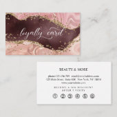 Loyalty Glitter Marble 5 Nails Lashes Visitekaartje (Voorkant / Achterkant)