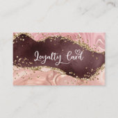 Loyalty Glitzer Card 5 Nails Lashes Visitekaartje (Voorkant)