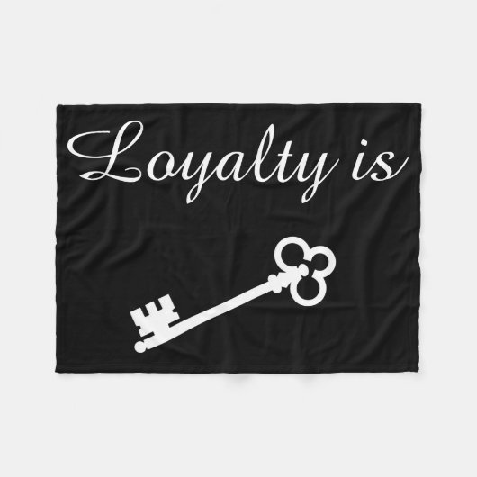 Loyalty is de belangrijkste voorwaarde fleece deken (Voorkant (Horizontaal))